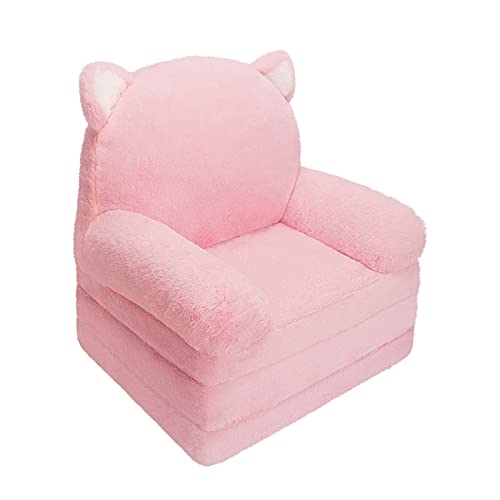 2-in-1 Foldable Toddler Couch and Floor Seat for Kids Ages 1-4