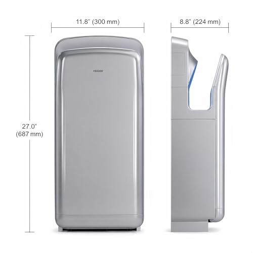 High-Speed Vertical Hand Dryer with HEPA Filter - Commercial Grade