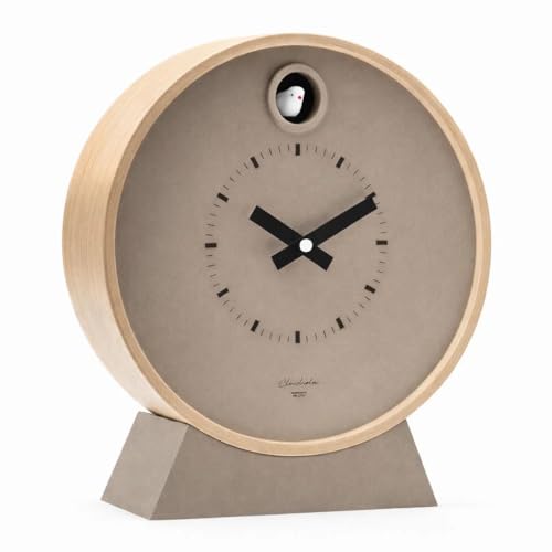 Cloudnola Wooden Cuckoo Clock Beige 10.3 Inch Wall & Table Decor