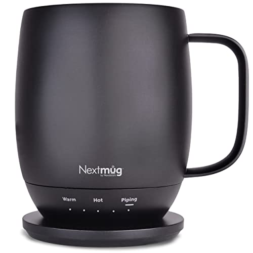Nextmug 14oz Temperature-Controlled Self-Heating Coffee Mug Black