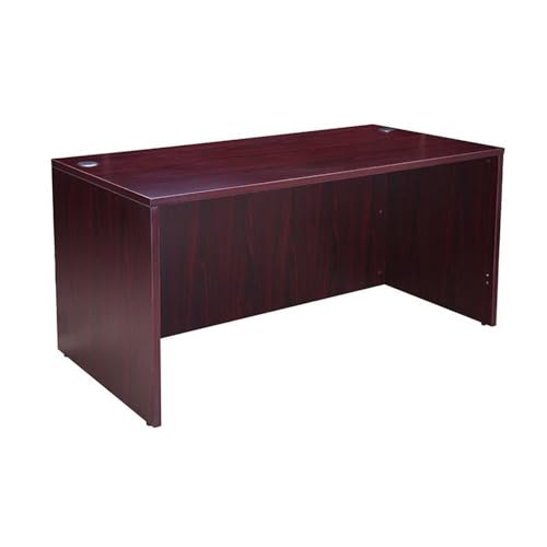 Boss Office Products 71-Inch Executive Desk with Credenza & Hutch, Mahogany Finish