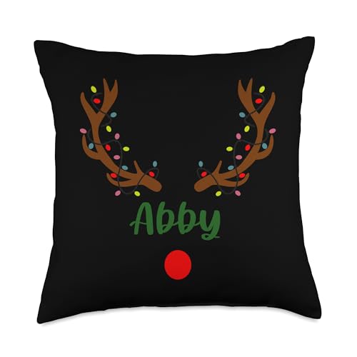 Custom Name Christmas Family Pajama Throw Pillow 18x18 - Holiday Decor