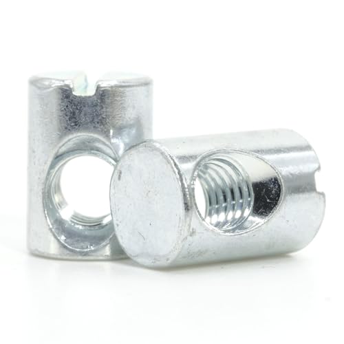 M6 Cross Dowel Barrel Nuts for Furniture Assembly, 4-Pack