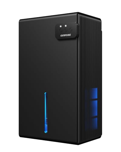 Quiet Electric Dehumidifier 95 OZ with Auto Shut Off and LED Lights for Bedroom and Basement