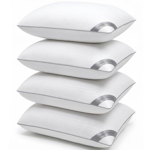 Cooling Bed Pillows Set of 4 - Soft Microfiber for All Sleepers