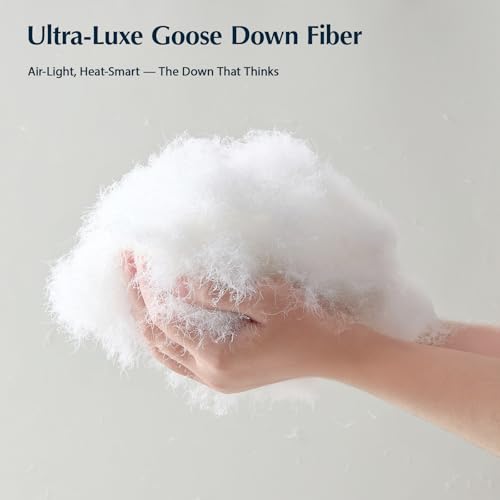 Pacific Coast King Goose Down Fiber Comforter - All-Season Duvet Insert