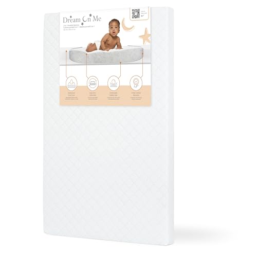 2-in-1 Dual-Sided Mini Crib Mattress with Waterproof Cover (38" x 24" x 3")