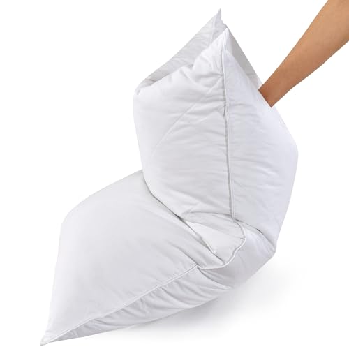Medium Firm Queen/Standard Goose Feather Pillow - 600 Thread Count Cotton