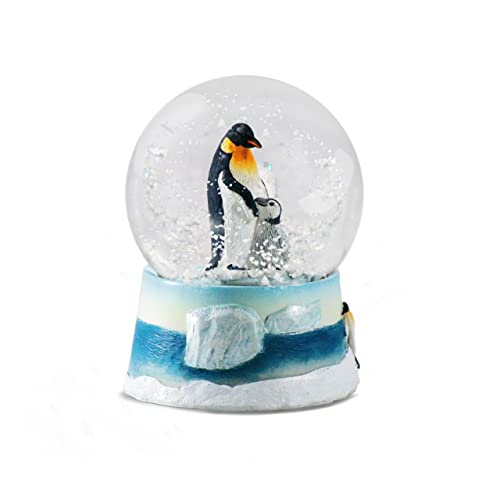 Penguin Snow Globe with Resin Base - 3.3-Inch Decorative Animal Water Globe