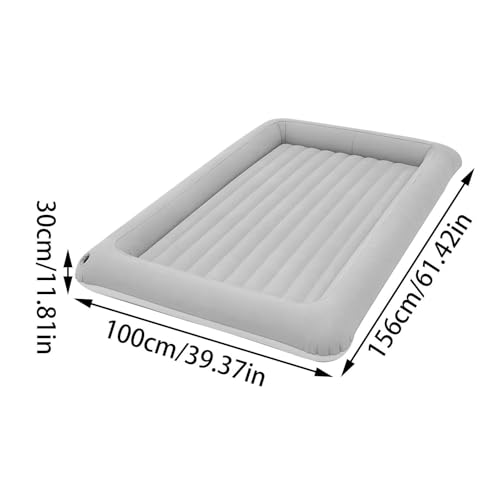 Portable Inflatable Kids Air Mattress with Safety Walls for Travel