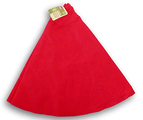 Red Miniature Christmas Tree Skirt 32 Inch - Festive Holiday Decor
