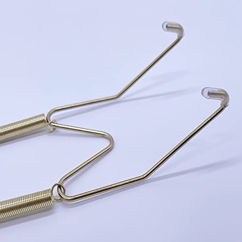 8-Inch Invisible Plate Hangers for Walls - Gold Wire Wall Holders (5 Pack)