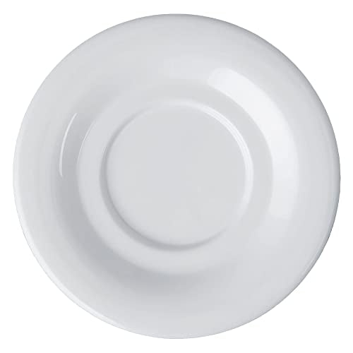 GET 5 1/2-Inch White Diamond Melamine Saucer Set of 12 - Durable & Dishwasher Safe
