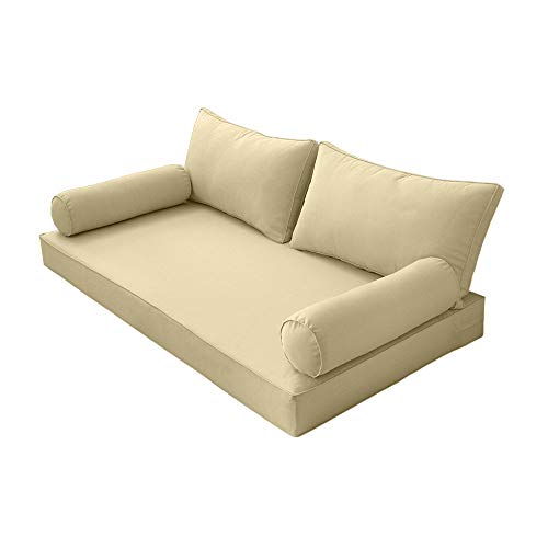 5-Piece Outdoor Daybed Cushion Cover Set - Crib Size Porch Swing Slipcovers