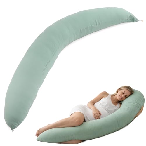 C-Shaped Pregnancy Pillow for Side Sleeping - 74 Inch Body Pillow