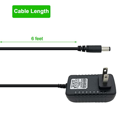 13.3V AC Power Adapter Charger for Cordless Hard Floor Vacuum Mop, 6.6 Ft