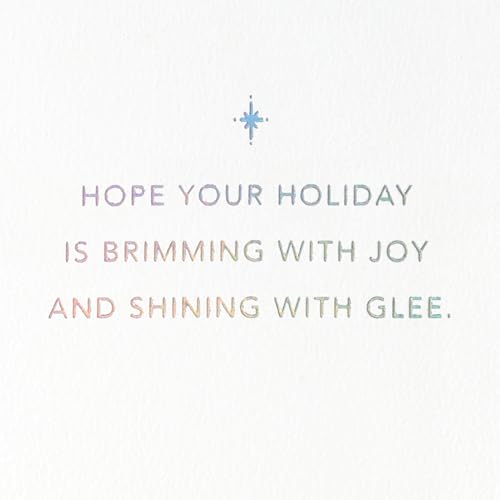 Hallmark Signature Holiday Card with Envelope - Snowman Disco Ball Design