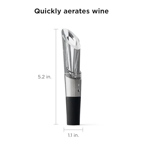 Instant In-Bottle Wine Aerator Pourer Spout with Drip-Free Silicone Base