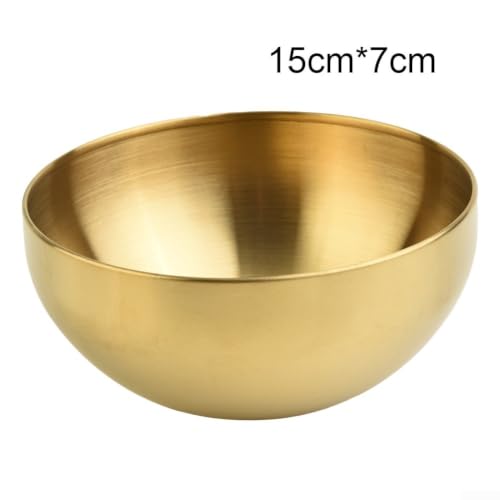 15cm Double Walled Stainless Steel Mixing Bowl - Heat Resistant Salad Bowl
