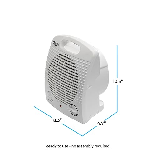Portable Electric Space Heater with Adjustable Thermostat and Safety Features