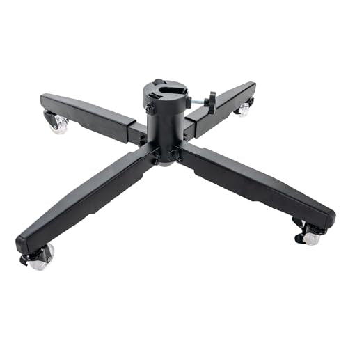 Universal Adjustable Metal Rolling Christmas Tree Stand with Locking Wheels