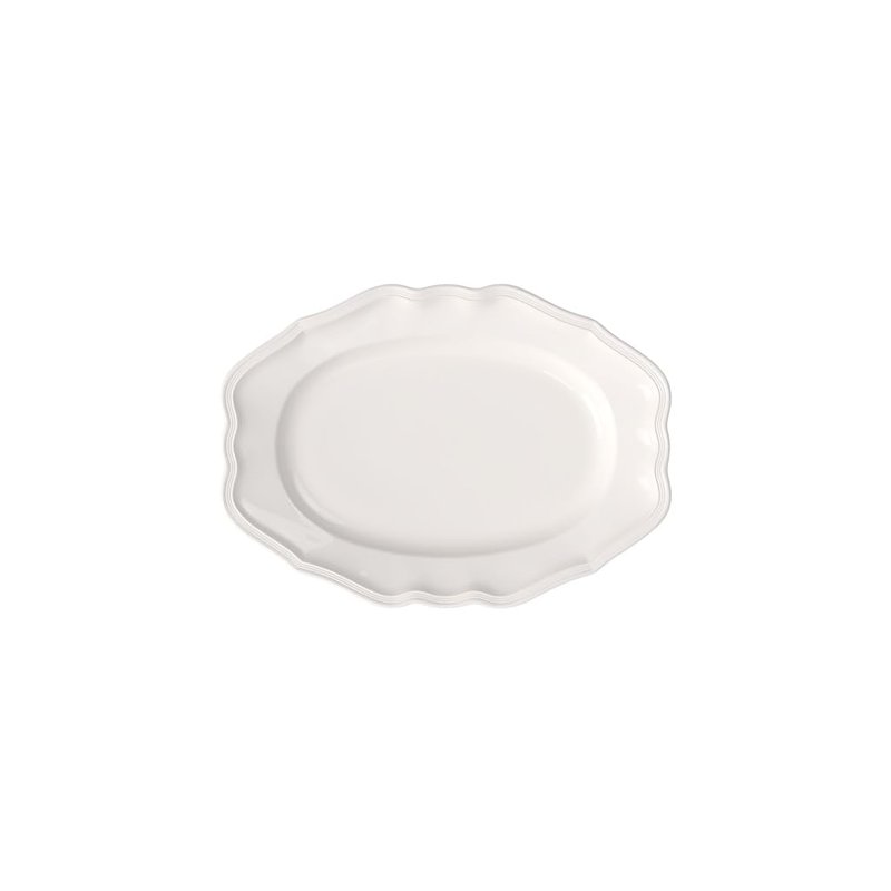 Villeroy & Boch Manoir Oval Platter, Premium Porcelain, Made in Germany, 14.5 x 10.25 in, White