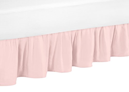 Blush Pink Twin Bed Skirt - 39 x 75 Inch Brushed Microfiber Dust Ruffle
