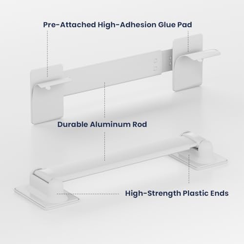 Adjustable RV Shower Corner Storage Bar - 3 Pack Aluminum Travel Organizer