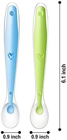 PandaEar Baby Silicone Soft Spoons - Gum-Friendly Training Feeding Set for Toddlers | BPA Free 6 Pack