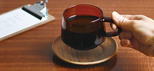 Kinto Sepia 21745 Non-Slip Saucer 130mm Teak - Organic Wood, Dishwasher Safe