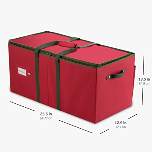 Large Christmas Ornament Storage Box with Dividers for 128 Ornaments