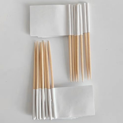 MTRSOCHO White Blank Toothpick Flags 100 Pack for Food Labeling & Party Decor