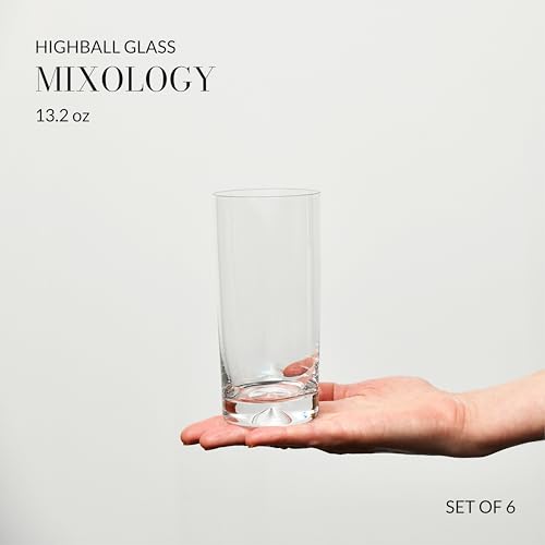 Krosno Water Glasses Set of 6, 300ml (10 oz), Mixology Collection – Elegant Durable Glassware