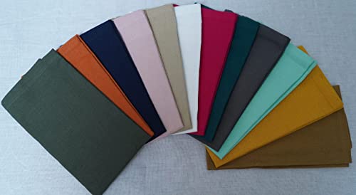 12-Pack Cotton Linen Cloth Napkins, 18x18 Inch Washable Table Napkins Set