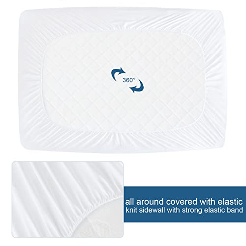 Springspirit Queen Size Waterproof Mattress Protector, Breathable Fitted Sheet Cover