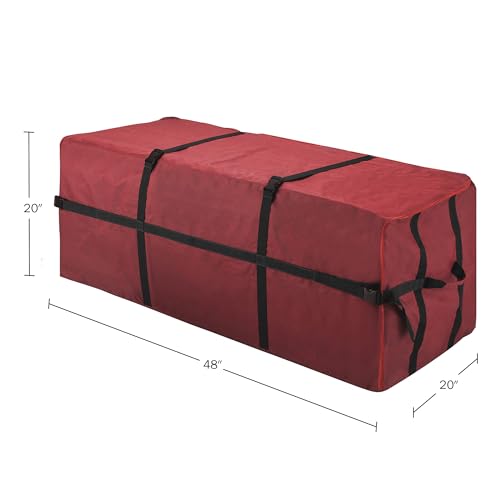 Elf Stor Heavy Duty Canvas Christmas Tree Storage Bag with Straps Fits Up To 6 Ft
