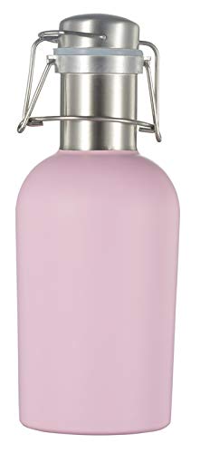 32oz Stainless Steel Beer Growler, Matte Pink Insulated Drink Bottle