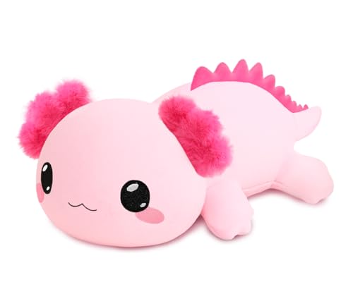 TOYSYM Weighted Axolotl Stuffed Animal - Soft Plush Pillow Toy for Kids & Adults