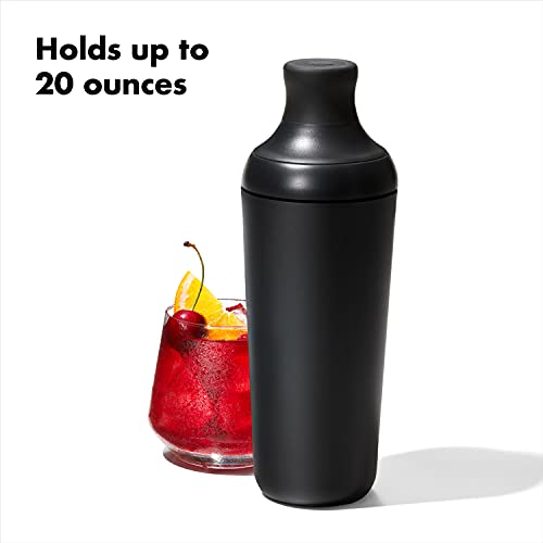 OXO Good Grips 20 oz Plastic Cocktail Shaker with Leakproof Seal & Built-in Strainer