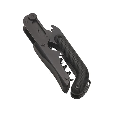 Craighill Best Wine Key Black Stainless Steel Corkscrew with Foil Knife