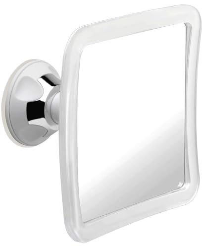 Mirrorvana Fogless Shower Mirror for Shaving - 6.3 x 6.3 inches, Clear, Anti-Fog Coating, Suction Mount, Shatterproof