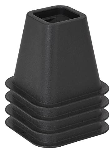 6 Inch Bed Riser with Wheel Castor Pack of 4 – Under Bed Storage & Furniture Lifter