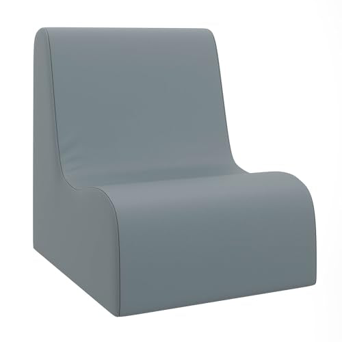 Toddler Foam Chair, Small Flexible Seating for Classrooms, Fog Blue