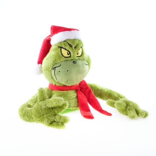 Plush Christmas Tree Hugger & Topper Decoration with Poseable Arms, 13-Inch