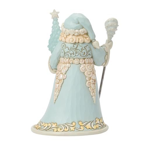 Coastal Santa with Sea Glass Tree Figurine – Enesco Jim Shore Heartwood Creek 8.5in