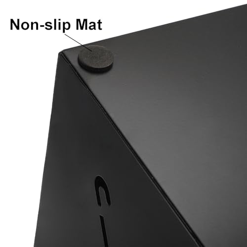 Modern Square Metal Umbrella Stand for Entryway, 16.5-Inch Tall, Black