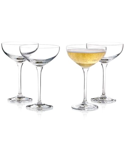Hotel Collection 4-Piece Champagne Saucer Set - Elegant Drinkware