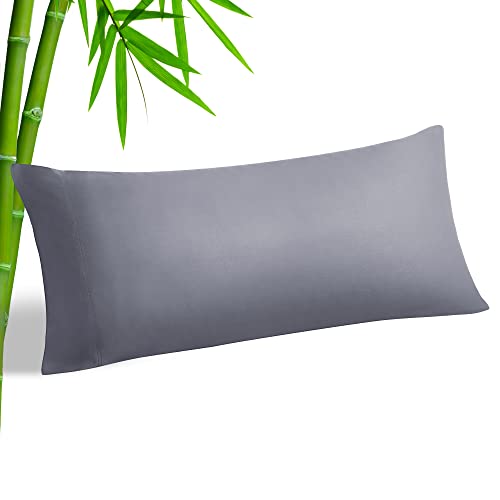 BEDELITE Cooling Bamboo Body Pillowcase - 20"x54" Soft Grey Cover