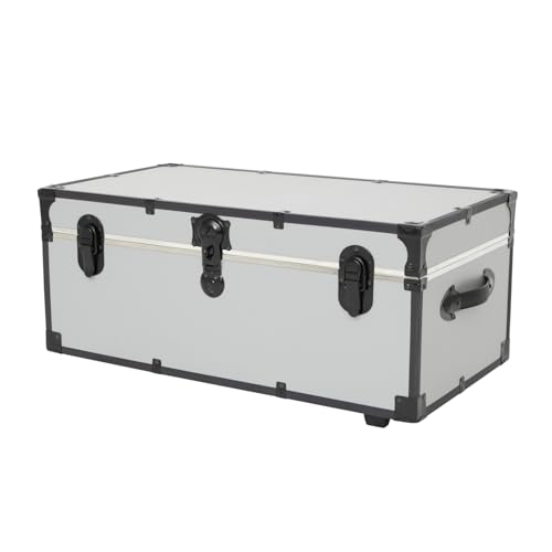 30-Inch Under-Bed Storage Trunk with Locking Latch and Wheels