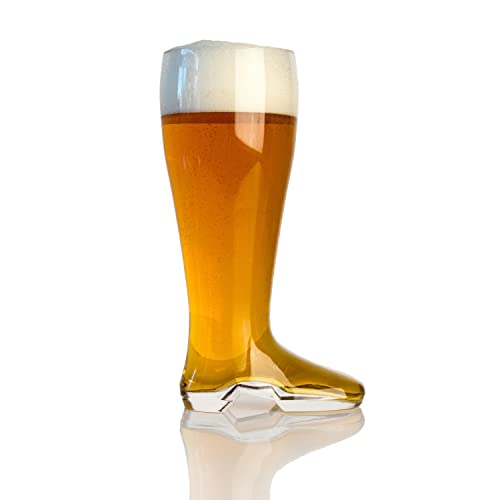 2 Liter German-Style Beer Boot Glass - Authentic Oktoberfest Beer Mug